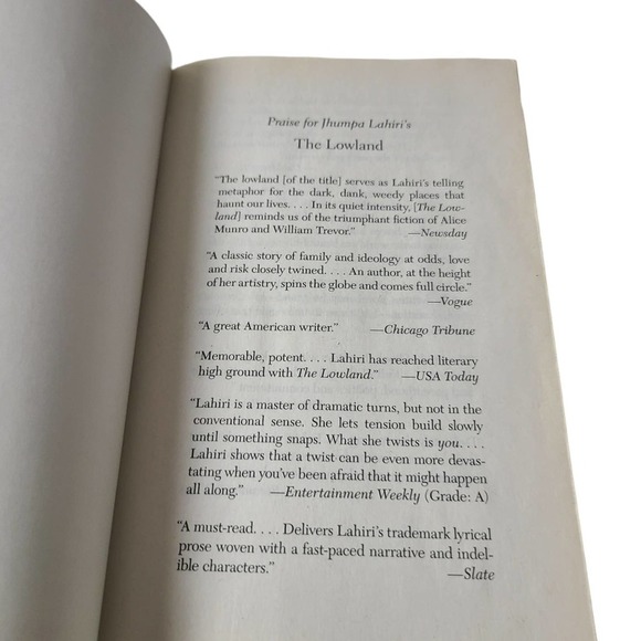 The Lowland Paperback Book By Author Jhumpa Lahiri - Picture 3 of 9